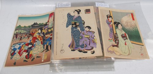 Lot 314 - CHIKANOBU (1838 - 1912) Collection of 90 loose...