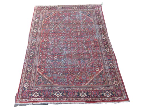 Lot 809 - Red and blue ground carpet, 330 x 240cm