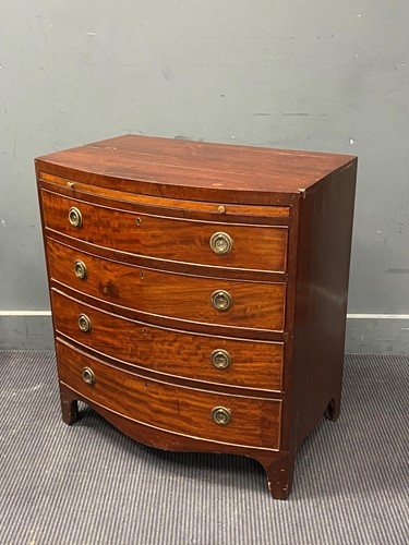 Lot 426 - Small Regency style bowfront chest with...