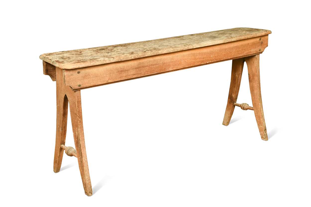 Lot 283 - A provincial pine long bench, early 20th century