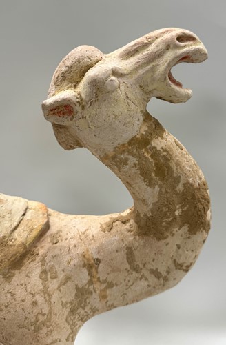 Lot 6 - A Chinese terracotta Bactrian camel, Tang Dynasty or later