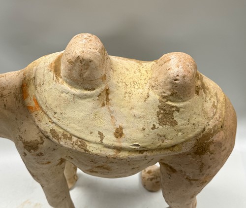 Lot 6 - A Chinese terracotta Bactrian camel, Tang Dynasty or later
