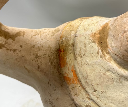 Lot 6 - A Chinese terracotta Bactrian camel, Tang Dynasty or later