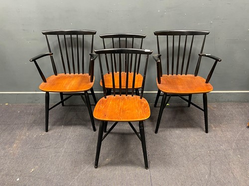 Lot 392 - A set of four mid-century Scandinavian style...