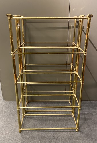Lot 429 - A pair of late 20th century brass and glass...