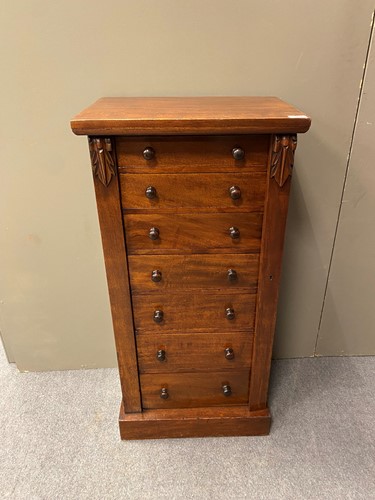 Lot 432 - A Victorian mahogany Wellington chest, 104cm x...