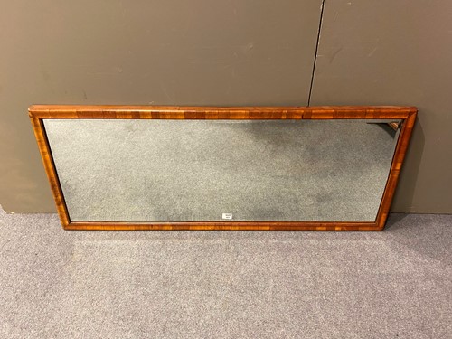 Lot 465 - A walnut framed long dressing mirror with...