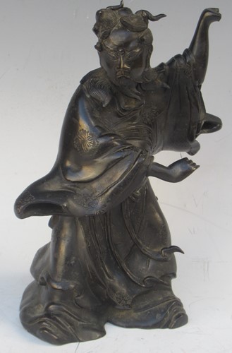 Lot 17 - A Japanese bronze of a an Immortal, Meiji...