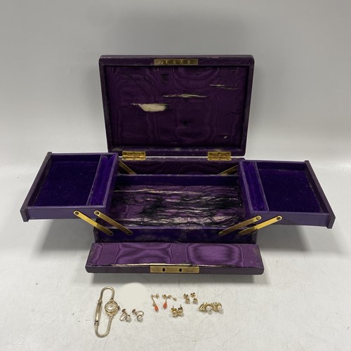 Lot 197 - A jewellery box containing a Rotary watch with...
