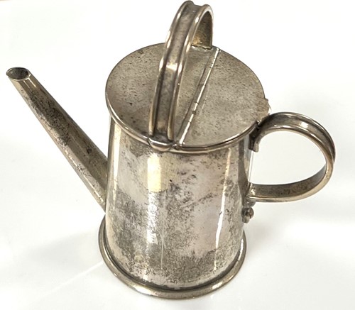 Lot 254 - A Victorian silver miniature watering can