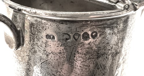 Lot 254 - A Victorian silver miniature watering can
