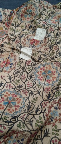 Lot 73 - An 19th century embroidered Suzani panel,...