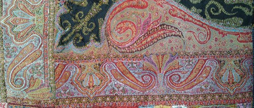 Lot 73 - An 19th century embroidered Suzani panel,...