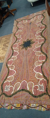 Lot 73 - An 19th century embroidered Suzani panel,...