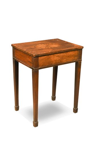 Lot 613 - A late George III inlaid mahogany pier table