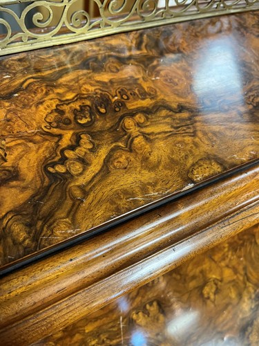 Lot 617 - A Victorian burr walnut piano top davenport