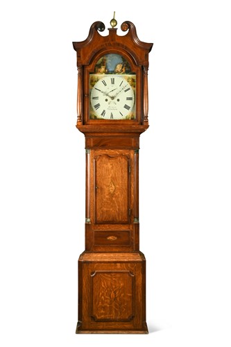 Lot 324 - A provincial mahogany and oak longcase clock by Bowen, Alfreton, 19th century