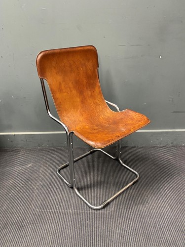 Lot 409 - Antonio Ari Colombo, a leather covered tubular...