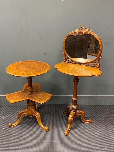 Lot 428 - A Victorian burr walnut dressing table