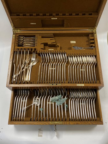 Lot 208 - A Mappin and Webb silver plated canteen of...