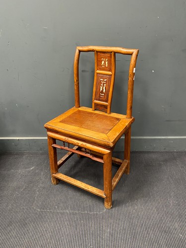 Lot 410 - A Chinese hardwood chair, circa 1900, the back...
