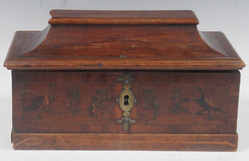 Lot 11 - Early 19th century and later walnut marquetry...