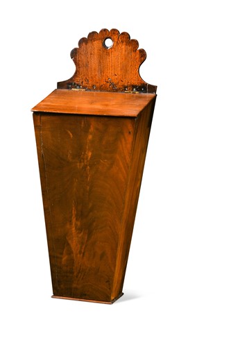 Lot 589 - A Victorian oak hall letter box and rack