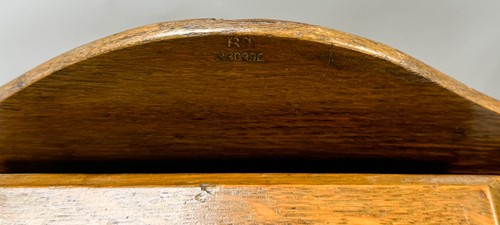 Lot 589 - A Victorian oak hall letter box and rack