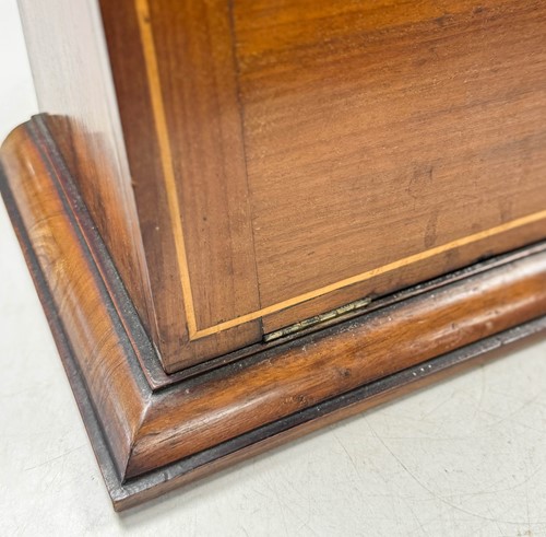 Lot 589 - A Victorian oak hall letter box and rack