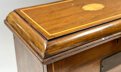 Lot 589 - A Victorian oak hall letter box and rack