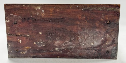 Lot 589 - A Victorian oak hall letter box and rack