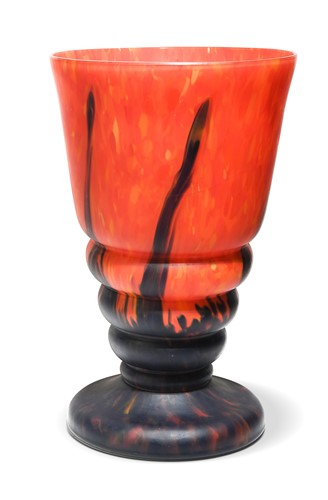 Lot 14 - A large Bohemian art glass vase