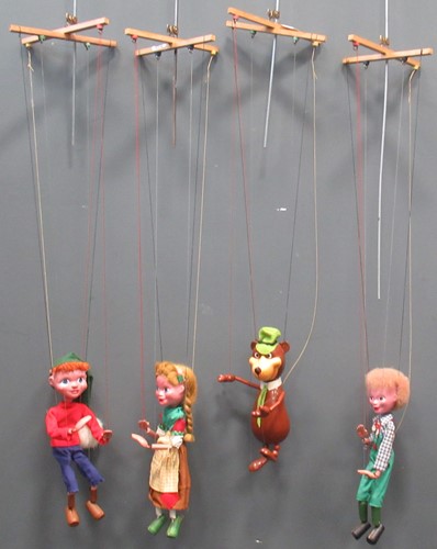 Lot 178 - Four Pelham puppets, to include Yogi Bear,...