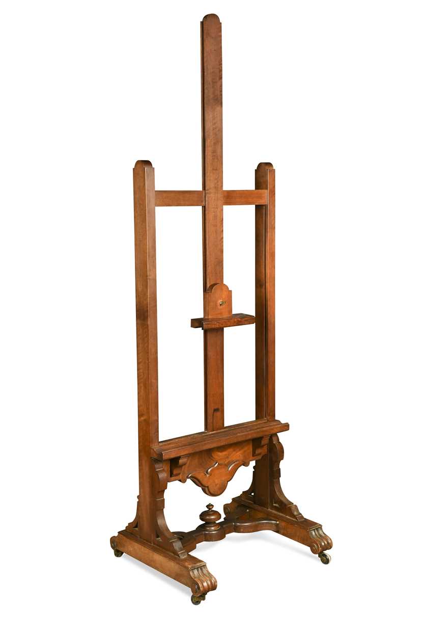 Lot 613 - A William IV walnut adjustable artist's easel