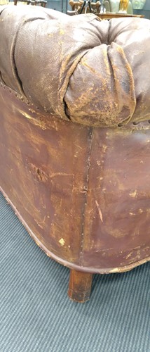 Lot 592 - A Victorian leather chesterfield sofa