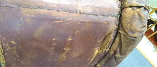 Lot 592 - A Victorian leather chesterfield sofa