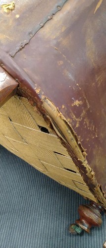 Lot 592 - A Victorian leather chesterfield sofa