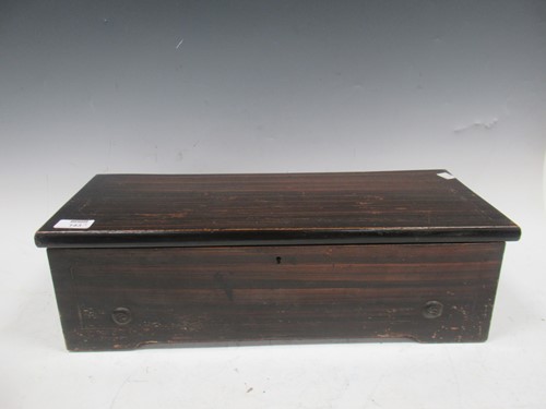 Lot 143A - A Victorian musical box, playing 8 airs, crank...