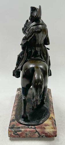 Lot 530 - A Grand Tour bronze model of Napoleon on horseback, mid-19th century