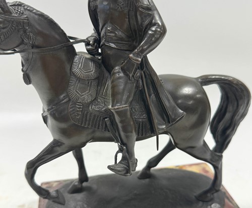 Lot 530 - A Grand Tour bronze model of Napoleon on horseback, mid-19th century