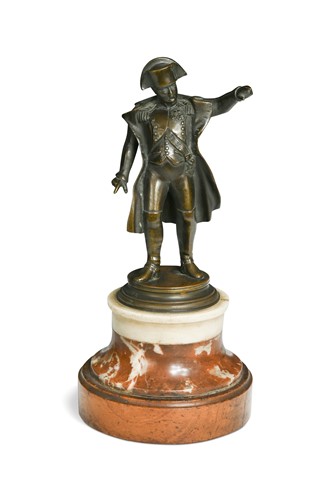 Lot 523 - A bronze model of Napoleon directing the troops, French School, 19th century