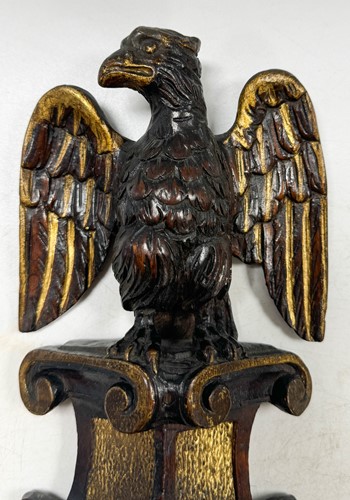 Lot 285 - Two wooden models of the Imperial Eagle, 19th century