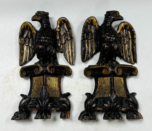 Lot 285 - Two wooden models of the Imperial Eagle, 19th century