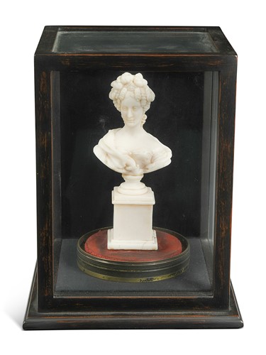Lot 549 - A pair of wax models of William IV and Queen Adelaide, 19th century