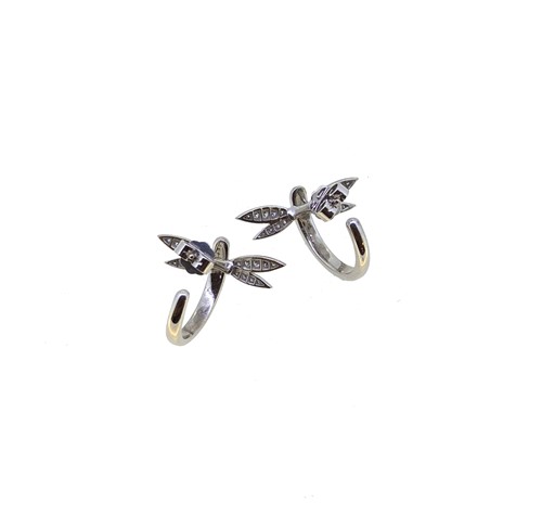 Lot 158 - Boodles - A pair of dragonfly earrings