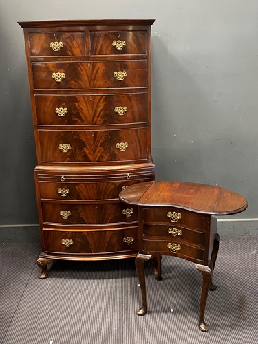Lot 375 - A 19th century chest on chest or tallboy 155.5...