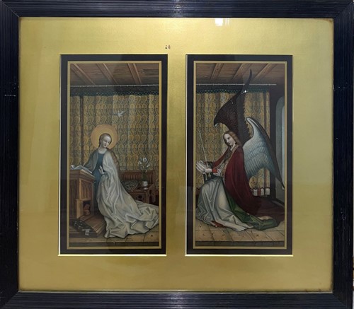 Lot 564 - Two framed Arundel Society prints including a...