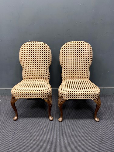 Lot 377 - A pair of George I reproduction upholstered...
