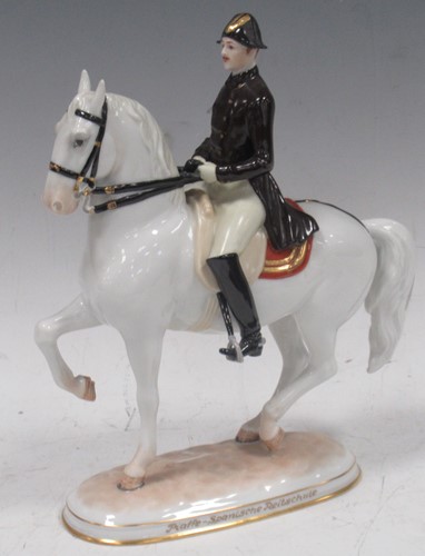 Lot 13 - An Austrian Augarten porcelain Spanish Riding...