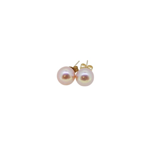 Lot 36 - A pair of cultured pearl ear studs